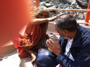 Shashi Taking Blessing From Baba